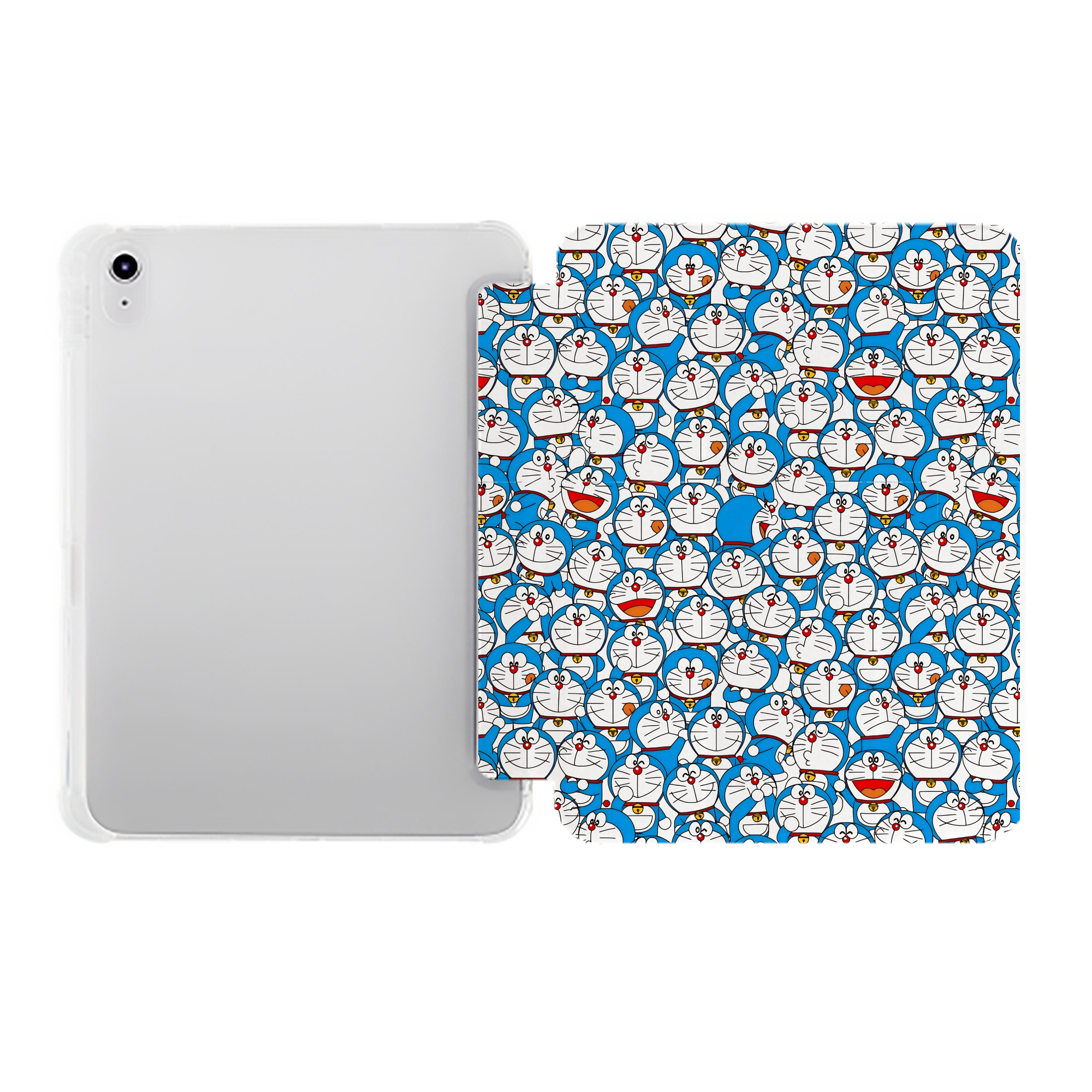 （画像用） ドラえもん Doraemon IPad ケース ペン収納付き 三つ折りスタンド PUレザー×シリコン 対応機種9.5/10.5/10.9インチ